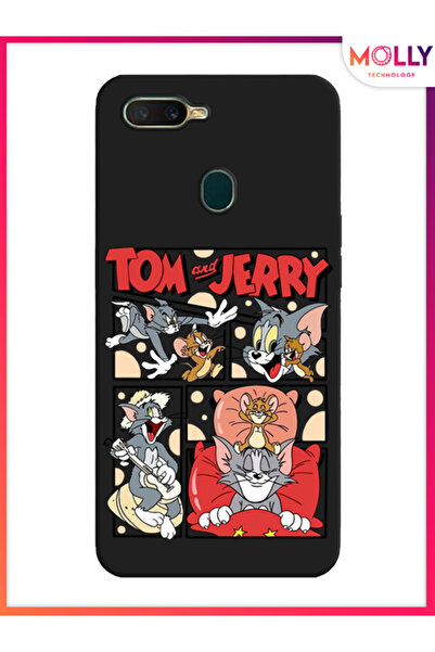 Molly Oppo AX7 İçin Siyah TomJerry Tales Desenli Silikon Kılıf