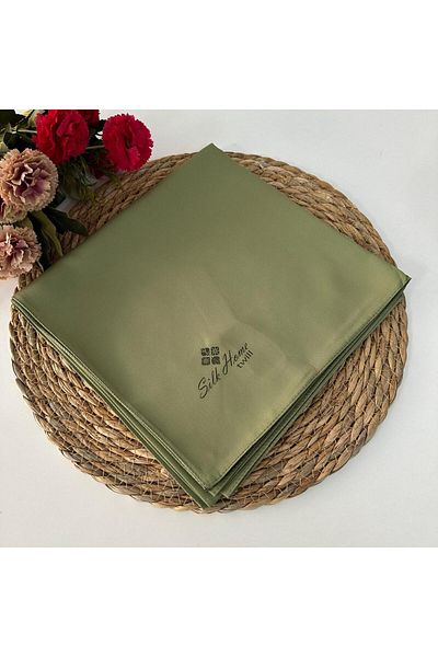 Silk Home Solid Color Twill Scarf Light Green Lth0219
