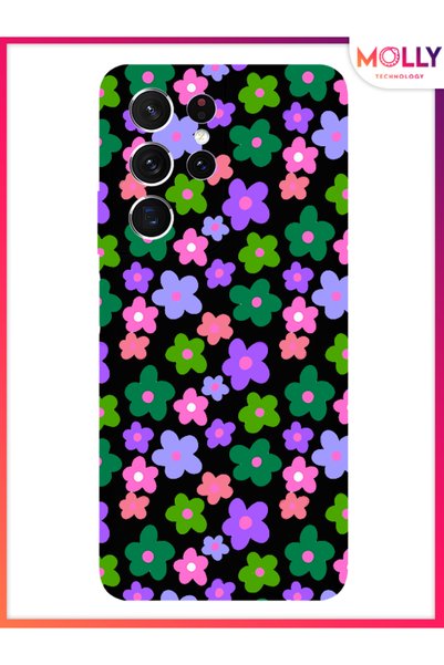 Molly Black Spring Explosion Pattern Silicone Case for Samsung Galaxy S21 Ultra