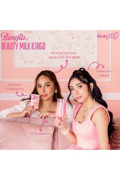 Face beauty milk strawberry