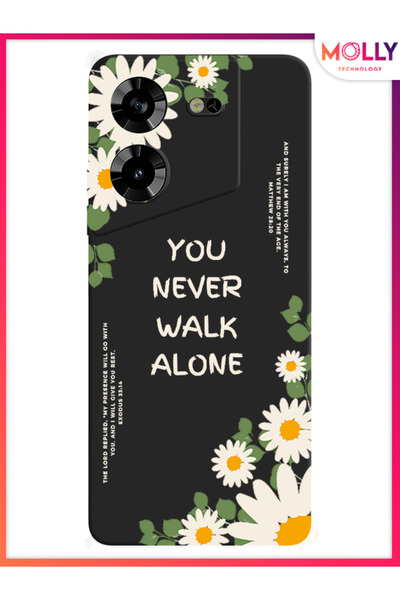 Molly Black Petal Path Pattern Silicone Case for Tecno Pova 5