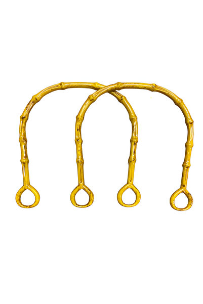 EleganTShoP Mâner acrilic pentru geantă cu aspect de bambus 19*20 cm T5M