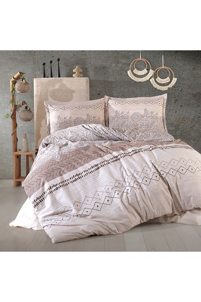 NufJoy 100% COTTON RANFORCE Bed Linen, 4 Pieces, King Size, Bed Sheet 240x260 cm, Premium Quality