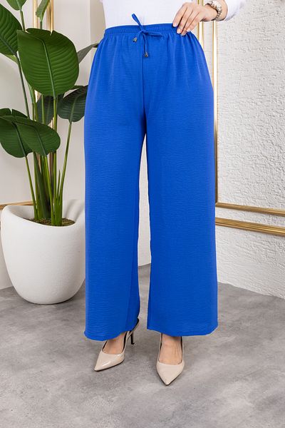 Nevayla Moda Casual Ayrobin Trousers with Elastic Waist - Blue / A0103