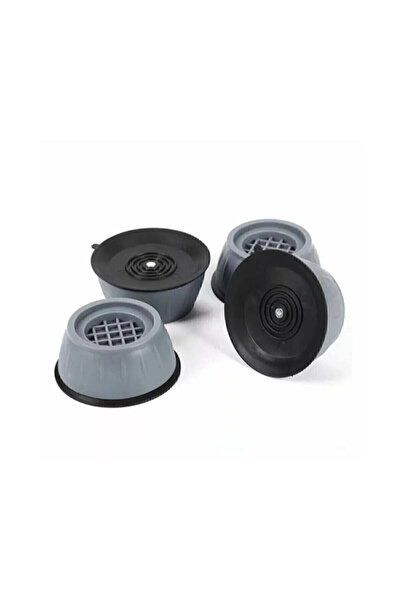 EcoVibe Stylish Grey Anti-Vibration Rubber Pads - Set of 4 Anti-Slip Feet for Washing Machine Hard