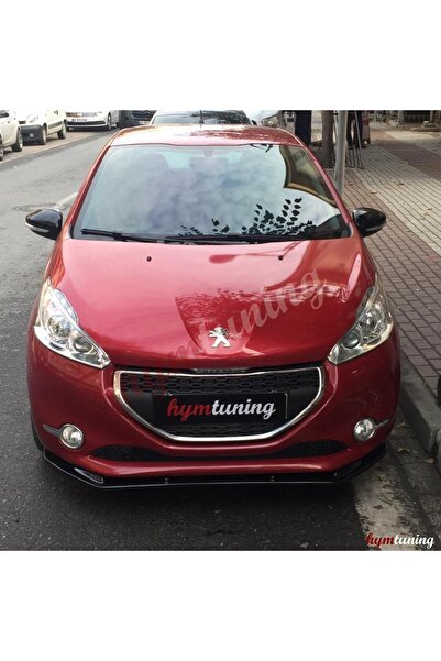 HYM Peugeot 208 3 parça Lip, Parlak Siyah, Piano Black, Ön Tampon Altı Lip