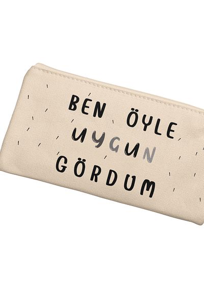 qoeuyl boutique Φαίνομαι πολύ κατάλληλο για το γράμμα μου Τυπωμένο διασκεδαστικό δώρο υφασμάτινη τσάντα μακιγιάζ Πορτοφόλι μολυβοθήκη