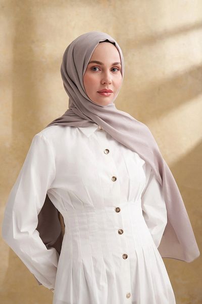 ARMANDA Light Mink Cotton Modal Aden Pattern Shawl 3355