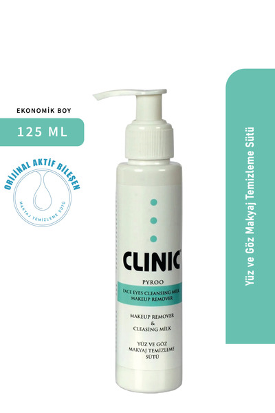 CLINIC PYROO Yüz Ve Göz Makyaj Temizleme Sütü -125 ml