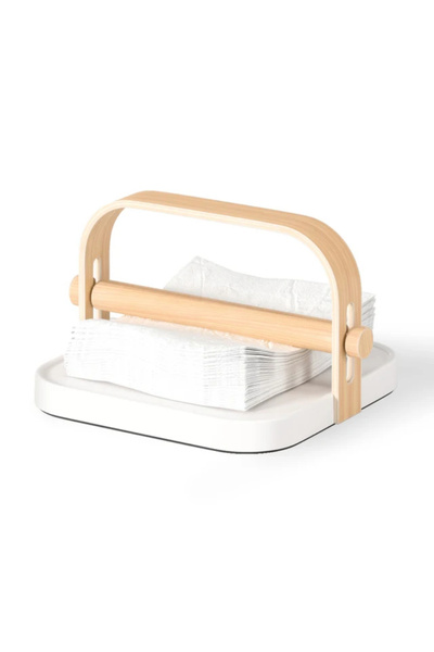 umbra Bellwood Peçetelik Beyaz/Doğal 20x20x13 cm