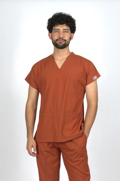 SEZA TEKSTİL Πλακάκι Premium Flex Unisex Lycra Scrubs Doctor Nurse Uniform Μονό Μπλουζάκι