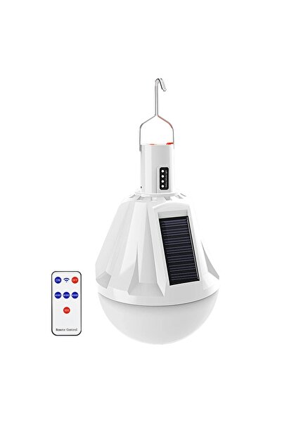 YENİTECH Güneş Enerjili LED Kamp Lambası Kancalı Su Geçirmez Ksılabilir Taşın...