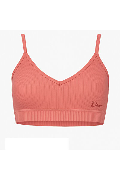 Katmirra Premium Women's Ribbed Bustier with Rope Strap Pad