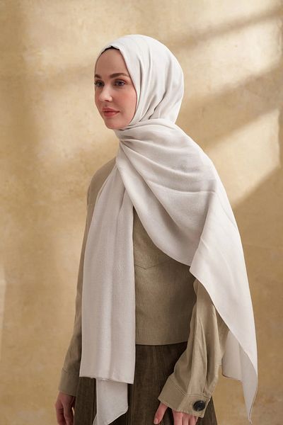 ARMANDA Stone Cotton Modal Aden Pattern Shawl 3355