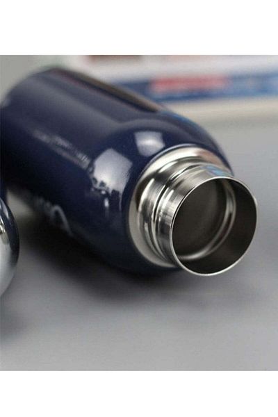 Generic Stainless steel water bottle ideal for hot and cold drinks, blue color