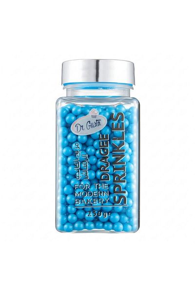 Dr. Gusto 4 mm Turquoise Beads Sugar 250 g – Cake and Dessert Decoration Sugar