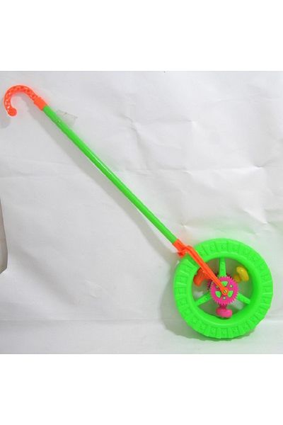 rexa Kids Push Pull Toy Hand Push Wheel Toy Single Wheel Pull Rod Hand Push Wheel Toy Hand Push Cart Toy
