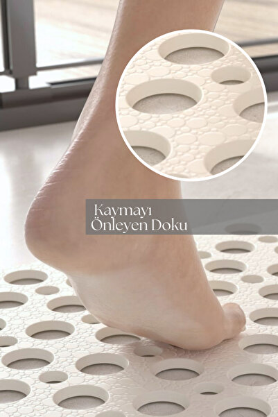 Red Rose Нековзний килимок для ванної кімнати та душової кабіни з присосками, з дренажем для води, м'який - 54x54 см