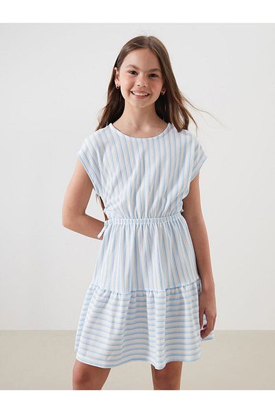 LC Waikiki Crew Neck Striped Girl's Dress