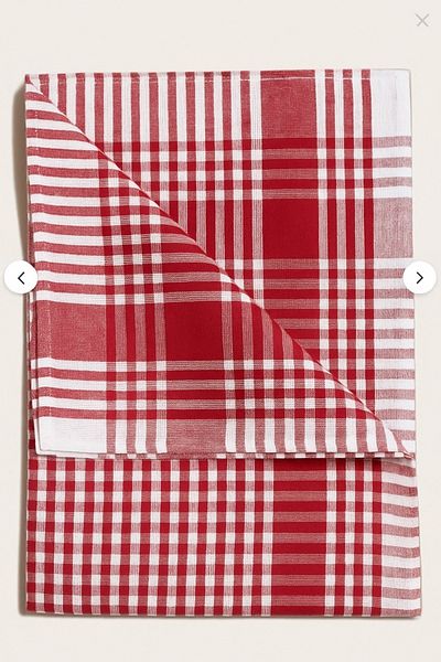 cs ilkim Set of 10 Gingham Kitchen Hand Towels and Tea Towels 50x70 Cm