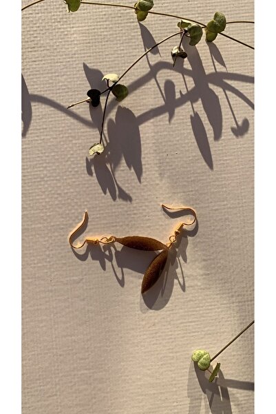 MISS GOLDEN Brown Gold Color Small Symmetrical Shape Gold Accessory Dangle Epoxy Earrings Gift