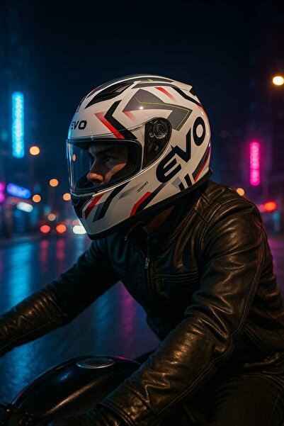 HZN MOTOR Evo Full Face Kask Şeffaf Cam