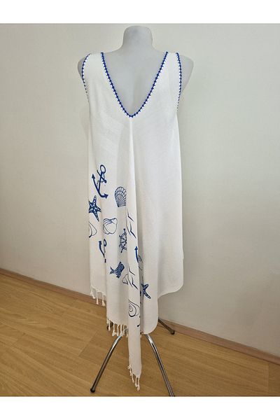 Milenam Bamboo Fabric Ethnic Pattern Pareo Beach Dress Summer Dress