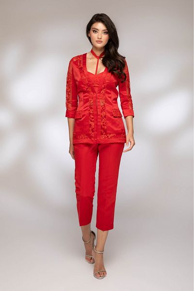 Atmosphere Fashion Red jacket with lace