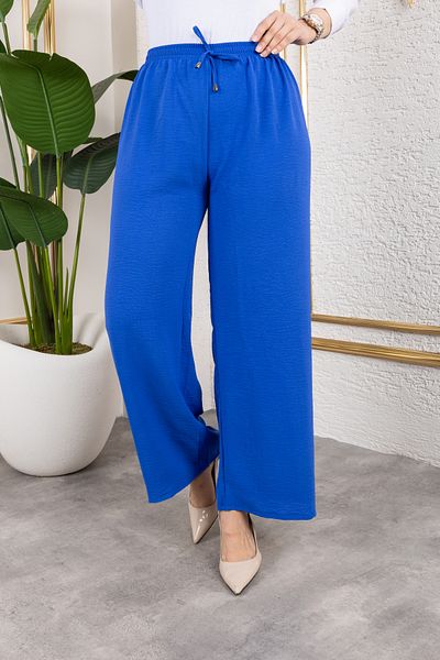 Nevayla Moda Casual Ayrobin Trousers with Elastic Waist - Blue / A0103