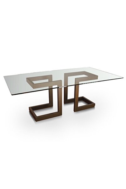 Hitit Dekorasyon Taeg Metal Cam Yemek Masası