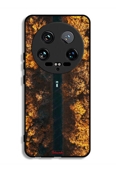 Tolwak غطاء حماية فائق لهاتف شاومي 14 بتصميم طريق في أشجار الخريف