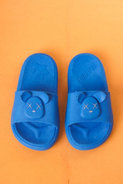 Craftique Blue Boy's Slippers Non-Slip Sole Animal Figured Nursery Pool Daily Summer Shoes