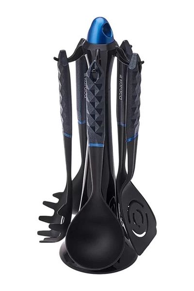 mivento Diamond Blue 6 Piece Serving Set with Stand