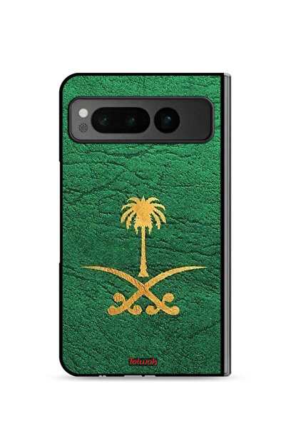 Tolwak غطاء حماية لجهاز جوجل بيكسل فولد 5G، علامة المملكة العربية السعودية، جلد