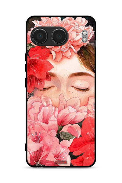 Tolwak غطاء حماية لهاتف OnePlus Nord 4 5G، وجه فتاة مختبئة في فن الزهور