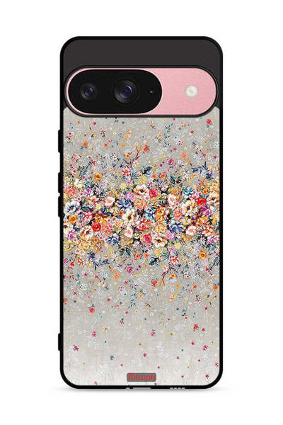 Tolwak غطاء حماية لجهاز Google Pixel 9 بتصميم زهور صغيرة وفن تجريدي