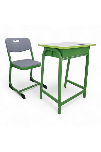 concent Study table with chair for students, green color