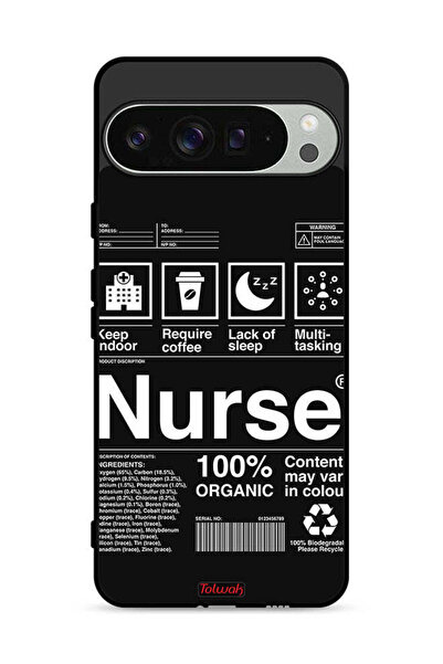 Tolwak غطاء حماية لجهاز Google Pixel 9 Pro - ملصق ممرضة