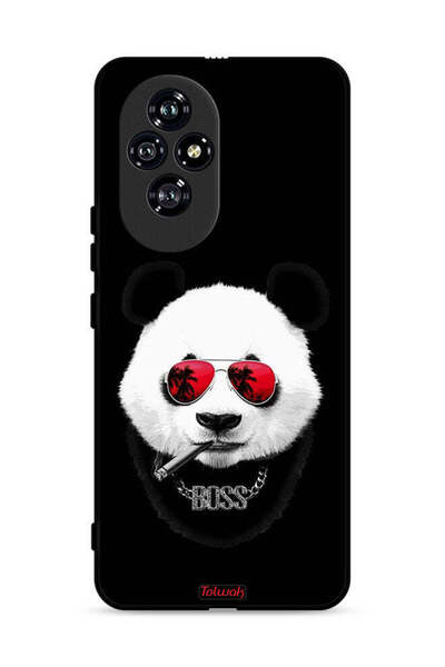 Tolwak غطاء حماية لهاتف Honor 200 5G بتصميم Boss Panda