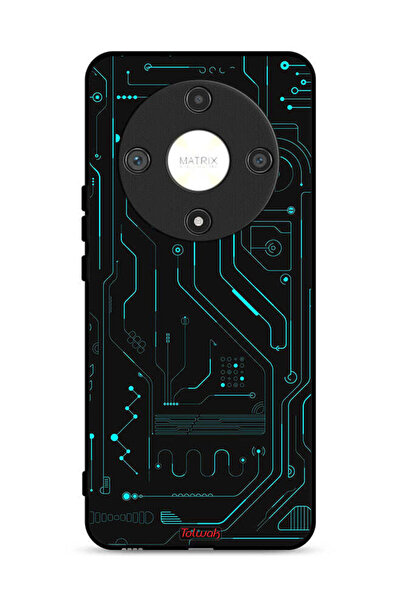 Tolwak غطاء حماية لهاتف Honor X9b 5G دوائر فنية رقمية بسيطة شاشات متعددة