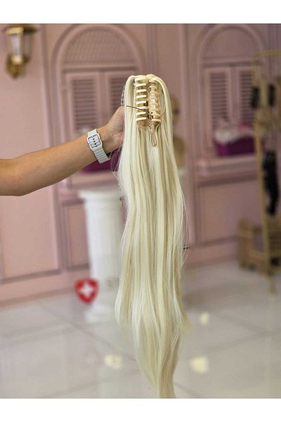 LOLLY PONY ذيل حصان من الألياف الاصطناعية مع مشبك مشبك