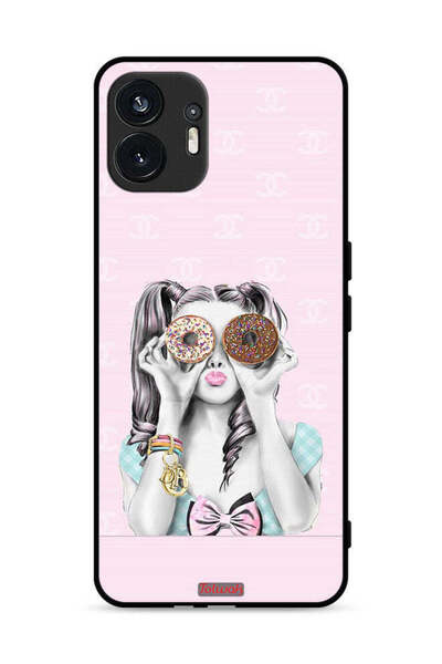 Tolwak Nothing Phone (2) 5G Protective Case Cover Holding Two Donuts