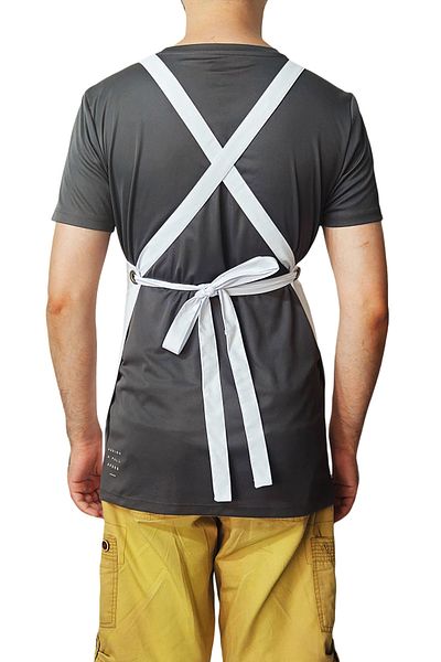 Ant Rotagrup Üniforma ve İş Elbiseleri Cross Tied Pocketless White "Cross - Back" Kitchen Restaurant Chef Apron
