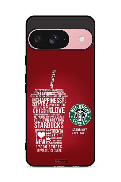 Tolwak غطاء حماية لجهاز Google Pixel 9 بملصق قهوة