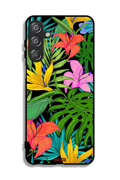 Tolwak غطاء حماية لهاتف سامسونج جالاكسي A16 بنقشة زهور استوائية وأوراق شجر