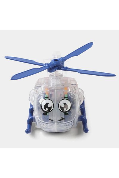 rexa Transparent Gear Mini Helicopter For Kids Blue
