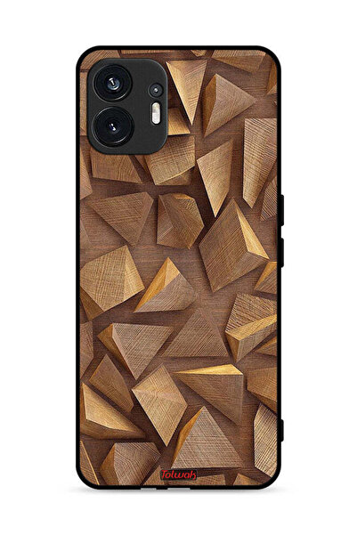 Tolwak Nothing Phone (2) 5G Protective Case Cover Wood Pieces Art