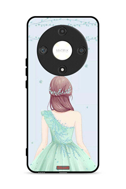 Tolwak غطاء حماية لهاتف Honor X9b 5G لفتاة لطيفة ترتدي فستانًا مزهرًا