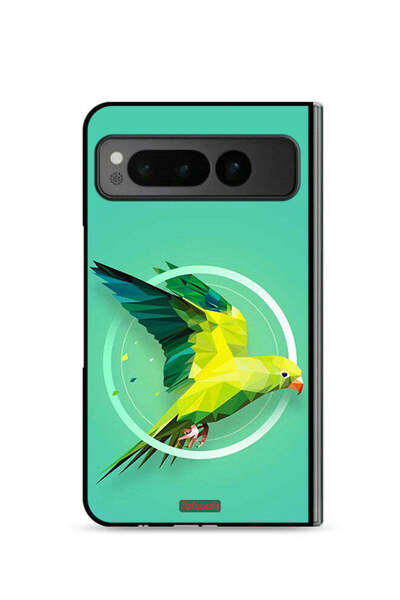 Tolwak غطاء حماية لهاتف جوجل بيكسل فولد 5G بتصميم ببغاء تجريدي