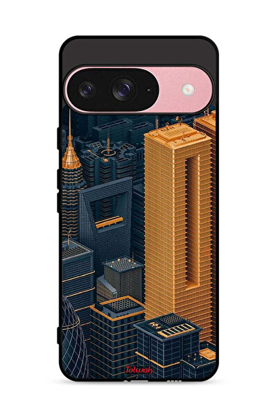 Tolwak غطاء حماية لهاتف Google Pixel 9 بتصميم مباني فنية